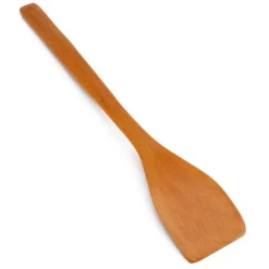 Träspatelvändare i trä, stekt spatel, köksredskap, spade (ljus träfärg)
