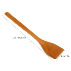 Träspatelvändare i trä, stekt spatel, köksredskap, spade (ljus träfärg)