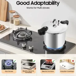 Tryckkokare för konservering/inkokning - Pressure Canner - 22 L (23 qt) kapacitet - 11 psi - Manometer & säkerhetsventil