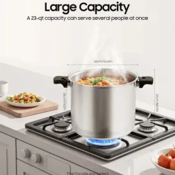 Tryckkokare för konservering/inkokning - Pressure Canner - 22 L (23 qt) kapacitet - 11 psi - Manometer & säkerhetsventil