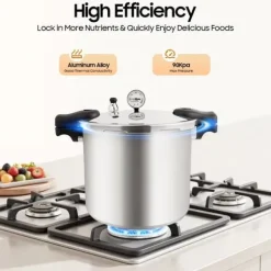 Tryckkokare för konservering/inkokning - Pressure Canner - 22 L (23 qt) kapacitet - 11 psi - Manometer & säkerhetsventil