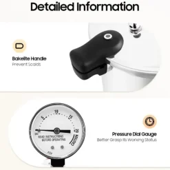 Tryckkokare för konservering/inkokning - Pressure Canner - 22 L (23 qt) kapacitet - 11 psi - Manometer & säkerhetsventil