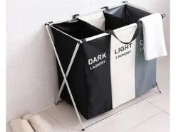 Tvättkorg med 3 Fack - Korg till Tvätt - 135L