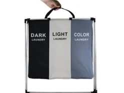 Tvättkorg med 3 Fack - Korg till Tvätt - 135L