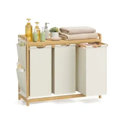 Tvättkorg, 94x33x78 cm, Krämvit