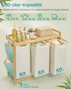 Tvättkorg, 94x33x78 cm, Krämvit