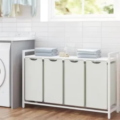 Tvättkorg, 116x33x72 cm, Vit