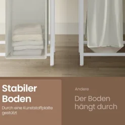 Tvättkorg, 116x33x72 cm, Vit