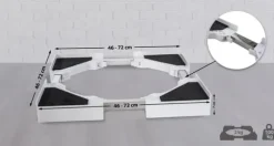 Tvättmaskinanslutningsmodul - Kopplingsstycke - Space -sparande med spänningsbälte | Innehållsuppsättning: Justerbar