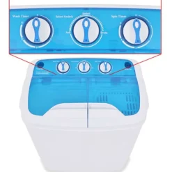 Tvättmaskiner - Living Minitvättmaskin med dubbla trummor 5,6 kg