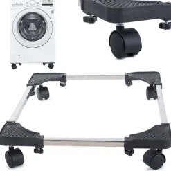Tvättmaskinsstativ med Hjul - Sockel för Tvättmaskin & torktumlare