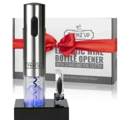 Twinz’up sladdlös elektrisk korkskruv - Box med folieskärare och laddningsbas - Andra generationens batteri - Ca