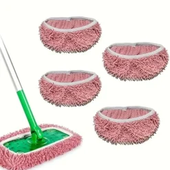 Tygskydd - Gäller för Swiffer Mopp – Återanvändbara Mopptorkar för Våt och Torr Rengöring - 4 st