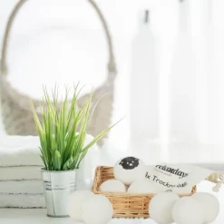 Ulltorkbollar set, 7 cm, Vit