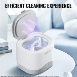Ultraljudsprotesrengörare, 123x111x103 mm, Vit, UV-sterilisering