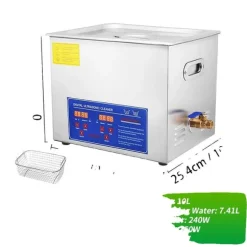 Ultraljudsrengörare, Digital Kontroll, Mångsidiga Tillämpningar,10L-240W-220V, EU
