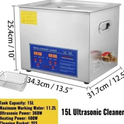 Ultraljudsrengörare, Djup rengöringskraft, Användarvänlig kontroll,15L