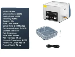 Ultraljudsrengörare, Justerbar Temperatur, Kraftfull Rengöringsåtgärd,15L