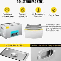 Ultraljudsrengörare 22L rostfritt stål med värmare och timer