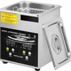 Ultraljudsrengöringsmaskin 2L för smycken, rostfritt stål, effektiv rengöring, kompakta mått