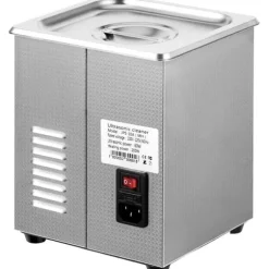 Ultraljudsrengöringsmaskin 2L för smycken, rostfritt stål, effektiv rengöring, kompakta mått