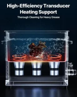 Ultraljudstvätt 10 L - Ultraljudsrengörare - 40 kHz - 180 W - Digital Display - Rengöringskorg - Rostfritt Stål