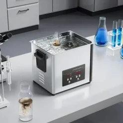 Ultraljudstvätt 10 L - Ultraljudsrengörare - 40 kHz - 180 W - Digital Display - Rengöringskorg - Rostfritt Stål