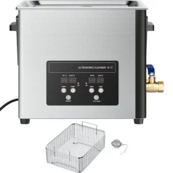 Ultraljudstvätt 10 L - Ultraljudsrengörare - 40 kHz - 180 W - Digital Display - Rengöringskorg - Rostfritt Stål