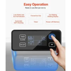 Underbänk Ismaskin, 36 Kg/dag, Inbyggd med Vändbar Dörr