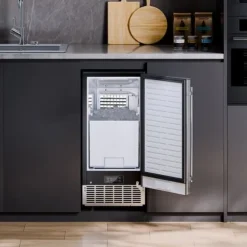 Underbänk Ismaskin, 36 Kg/dag, Inbyggd med Vändbar Dörr