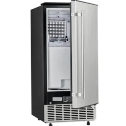 Underbänk Ismaskin, 36 Kg/dag, Inbyggd med Vändbar Dörr