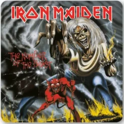 Underlägg (coaster): Iron Maiden - Number Of The Beast
