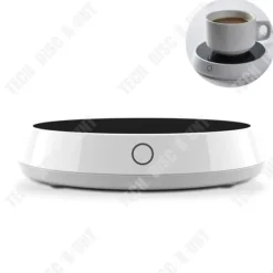 Underläggsvärmare - TECH DISCOUNT - Värmebas - 55°C - ABS + härdat glas - Säkerhet överbelastning