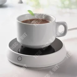 Underläggsvärmare - TECH DISCOUNT - Värmebas - 55°C - ABS + härdat glas - Säkerhet överbelastning