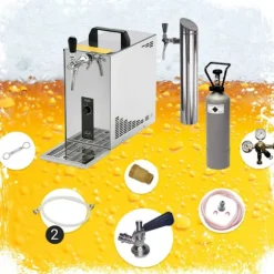 Underräknare komplett set Öltapp, öldispenser, ölmaskin, ölautomat PYGMY 25 1-sidigt torrkylare, 35 liter / h, inkl dispenser, Green LIne, KEG:Type M | CDON