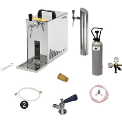 Underräknare komplett set, Öltapp, PYGMY 25 LE, 1-sidigt torrkylare, 30 liter / h, inkl dispenser, Green Line, KEG:Type M