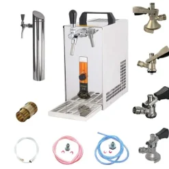 Underräknare Öltapp, PYGMY 20 / K, med membranpump, 1-sidigt torrkylningsanordning i rostfritt stål, 25 liter / h, inkl dispenser, KEG:Type G