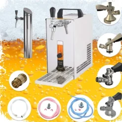 Underräknare Öltapp, PYGMY 20 / K, med membranpump, 1-sidigt torrkylningsanordning i rostfritt stål, 25 liter / h, inkl dispenser, KEG:Type G