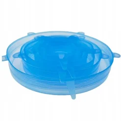 Universella silikonlock set – 6 delar | Flera storlekar | Fryssäkra & mikrovågssäkra | Återanvändbara kökslock