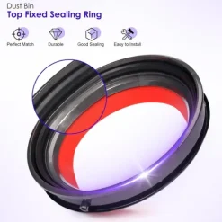 Uppgraderad dammbehållare tätningsring set kompatibelt med Dyson V11/V15 Gen5/SV-serien (inkl. T8 skruvmejsel)