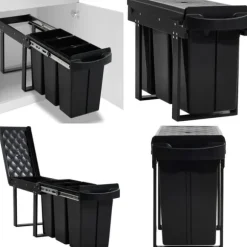 Utdragbar sophink mjuk stängning 36 L - Inbyggd Sophink - Inbyggda Sophinkar - Home & Living