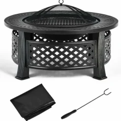 Uteliv Eldstad, 81x48x3 cm, Svart