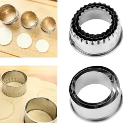 Utstickare Set Cirkel Rund och Vågig 6st