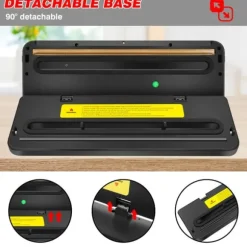 Vakuumförpackare, 60Kpa sugkraft, 5 förseglingslägen,35x11x5,5