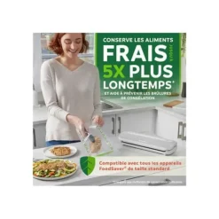 Vakuumförpackningsrullar - FoodSaver - FSRE2802X01 - Återvinningsbara - 28 cm x 3 m - Långvarig förvaring