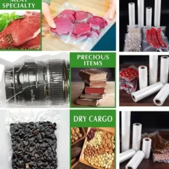 Vakuumpåsar Paket med 2 rullar 20x500cm, Matvakuumpåse för vakuumapparat, matsparare och sous vide