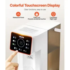 Varmvattenautomat, 27x20x34 cm, Justerbar temperatur, Pekskärm