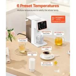 Varmvattenautomat, 27x20x34 cm, Justerbar temperatur, Pekskärm