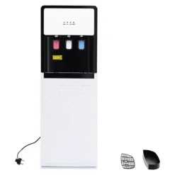 Vattenautomat - Golvstående vattendispenser - Bottenmatad - Kallt 10–15°C, varmt 85–95°C - 500W/90W - 220V - Vit