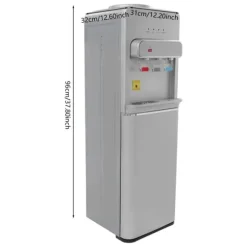 Vattenautomat, Bottenlastad Design, Varma och Kalla Vattenutlopp,Silver